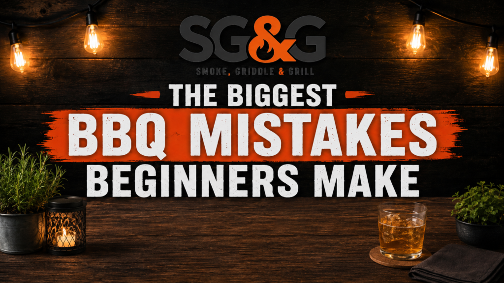 BBQ mistakes beginners make with beginner grilling tools and SG&G branding