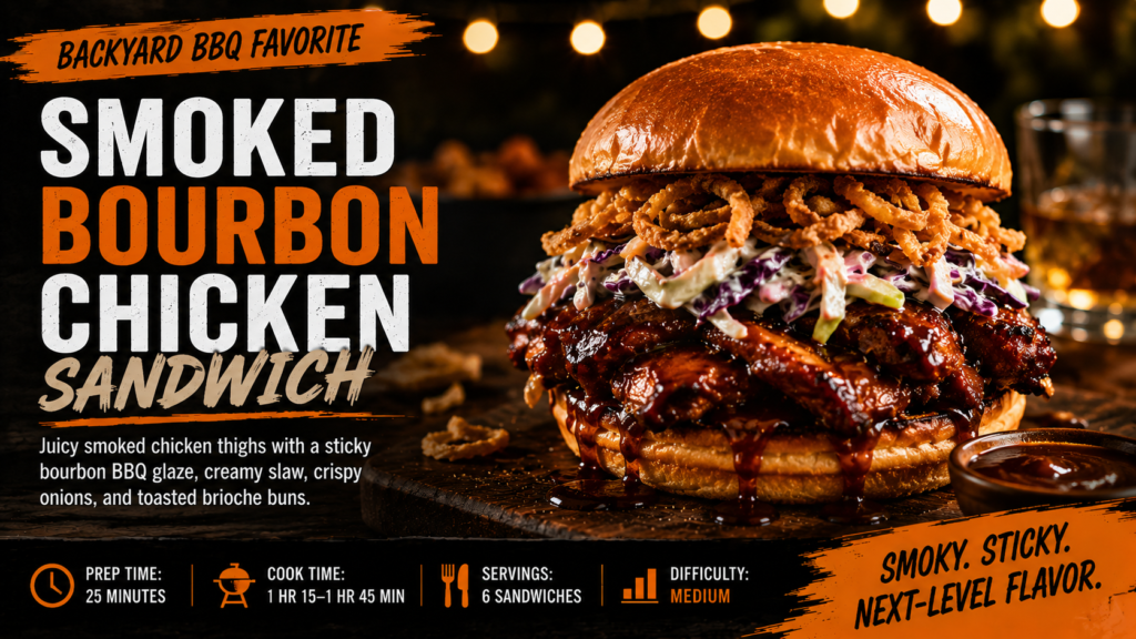 Smoked Bourbon Chicken Sandwich