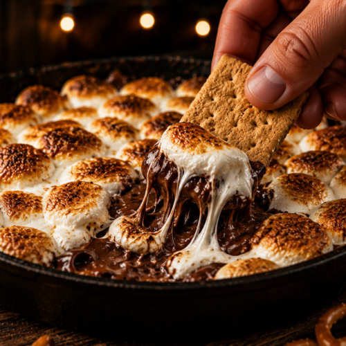 Cast Iron S’mores Dip on the Grill