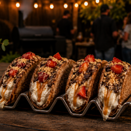 Irresistible Griddle Churro Cheesecake Tacos