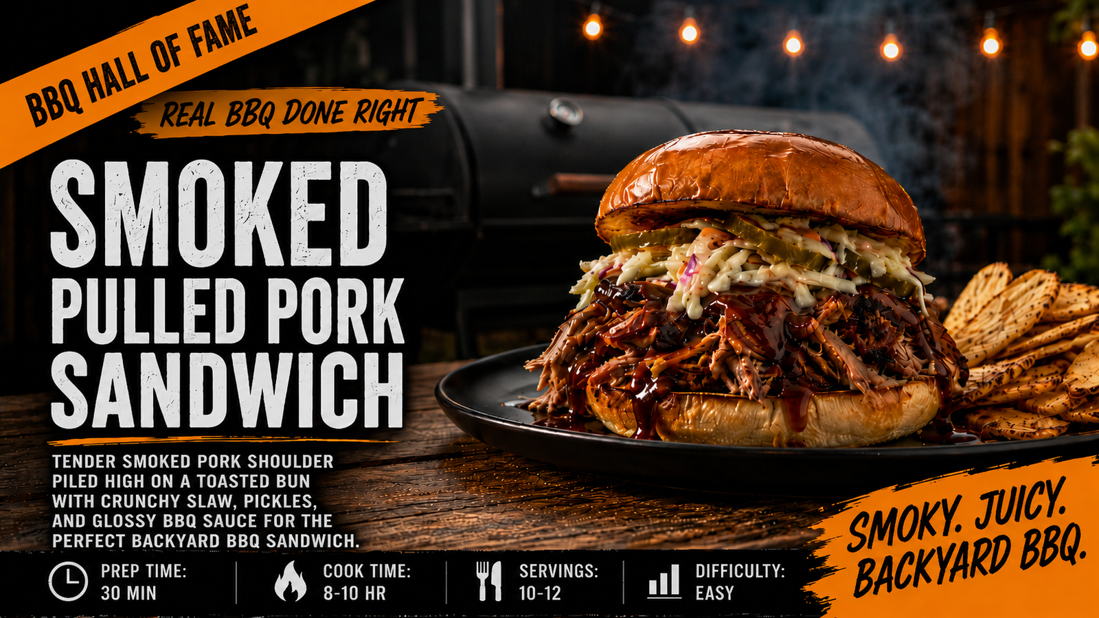 The BEST Smoked Pulled Pork Sandwich