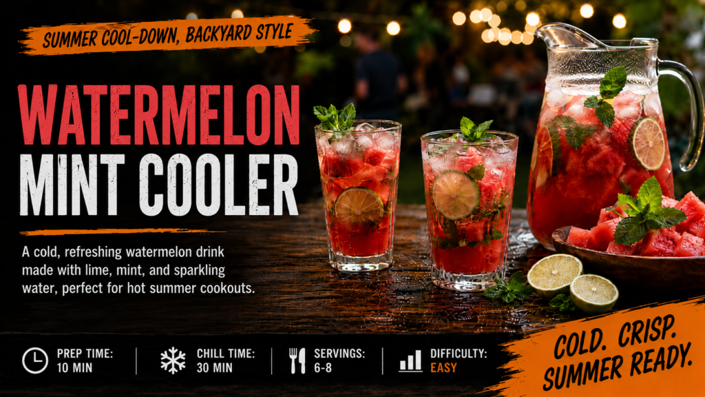 Refreshing Watermelon Mint Cooler