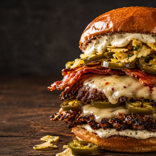 Double jalapeño popper smash burger